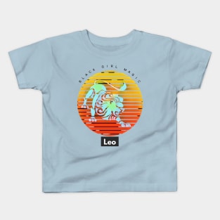 LEO Black Girl Magic (zodiac sign) Kids T-Shirt
